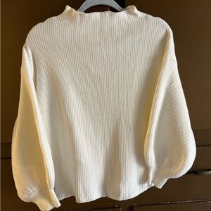 Line & Dot Alder Puff Sleeve Sweater white L